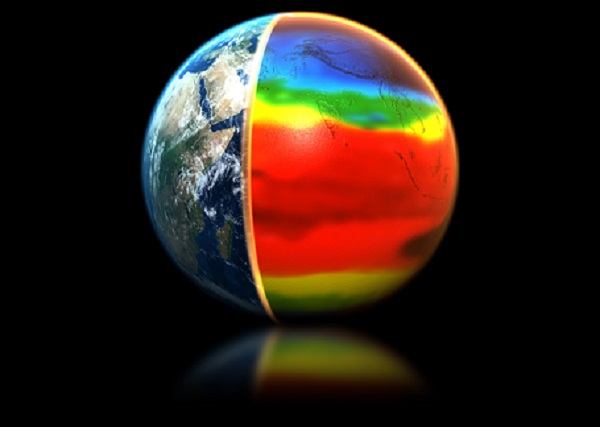 World globe shown with thermal heat to show global warming PP电子·仿照器(试玩游戏)官方网站
